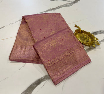 BC-41 Banaras crep brocade mauve colour saree