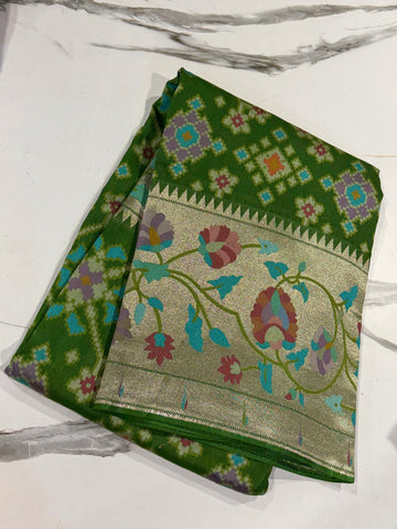 PZ-5999 Green Fusion Patola paithani saree