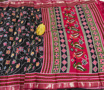 Black saree Mashru mangalagiri