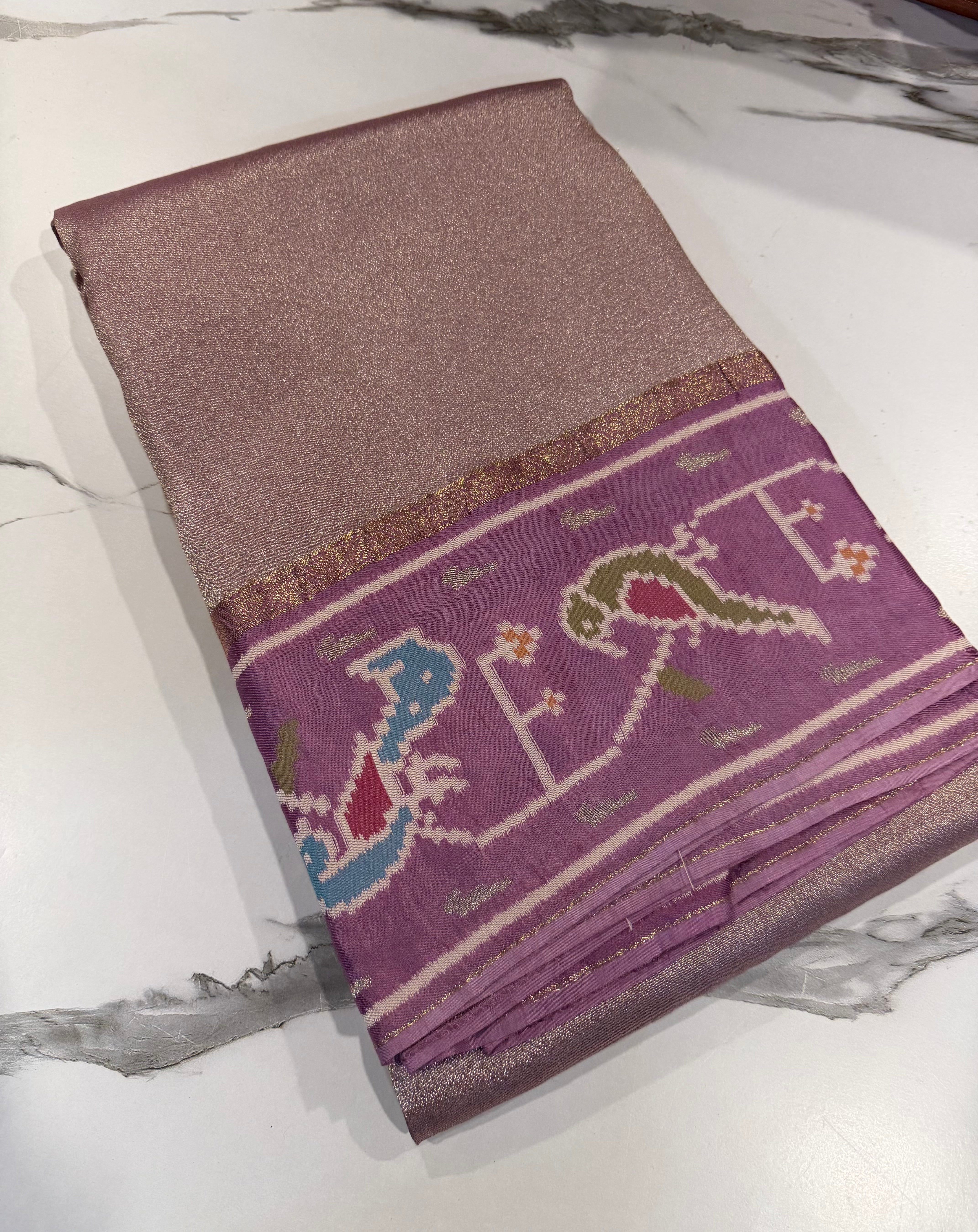 KT-5 Mavue colour kanchi tissue saree