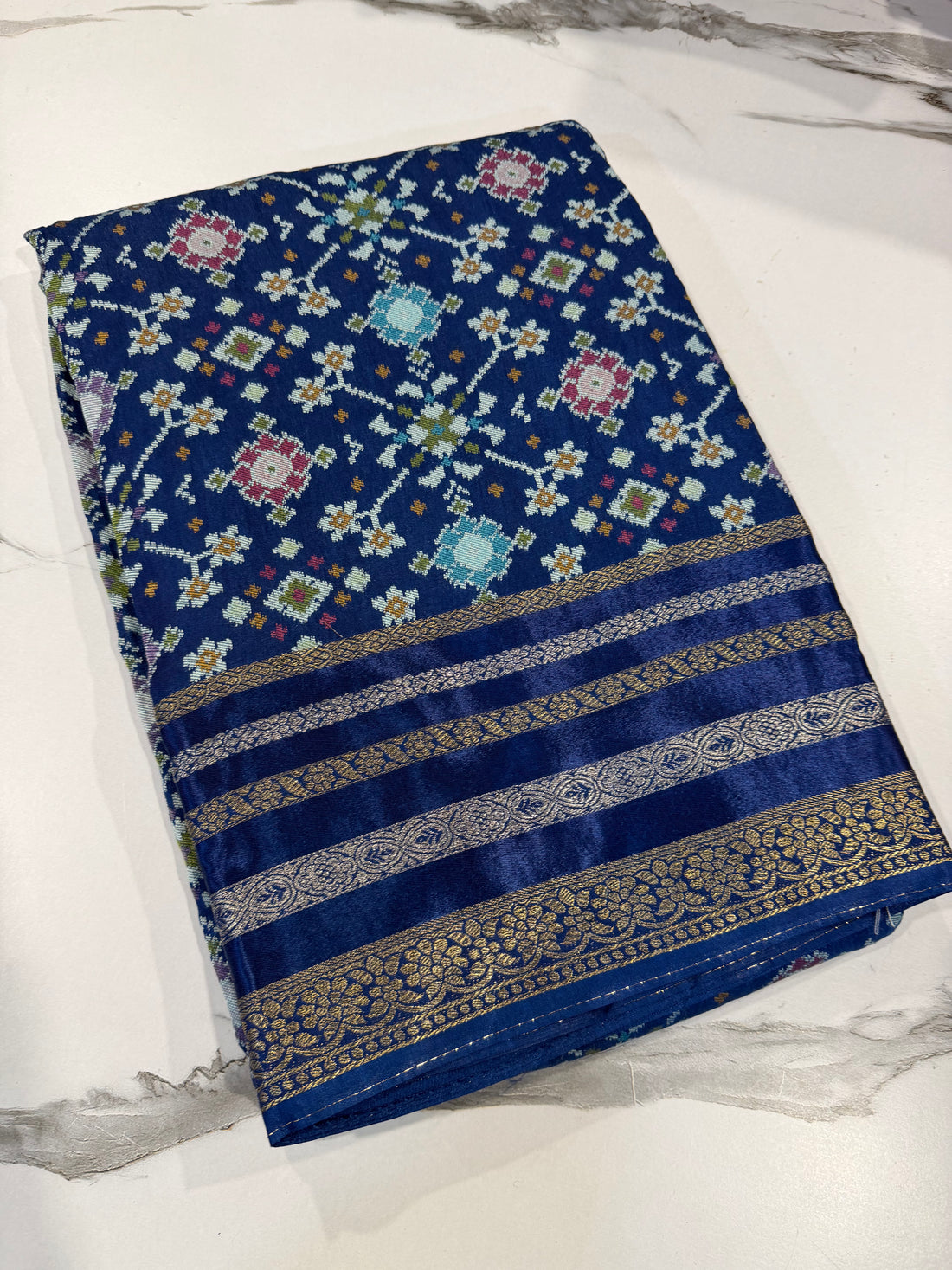 PT-A6 Naviblue  Patola saree