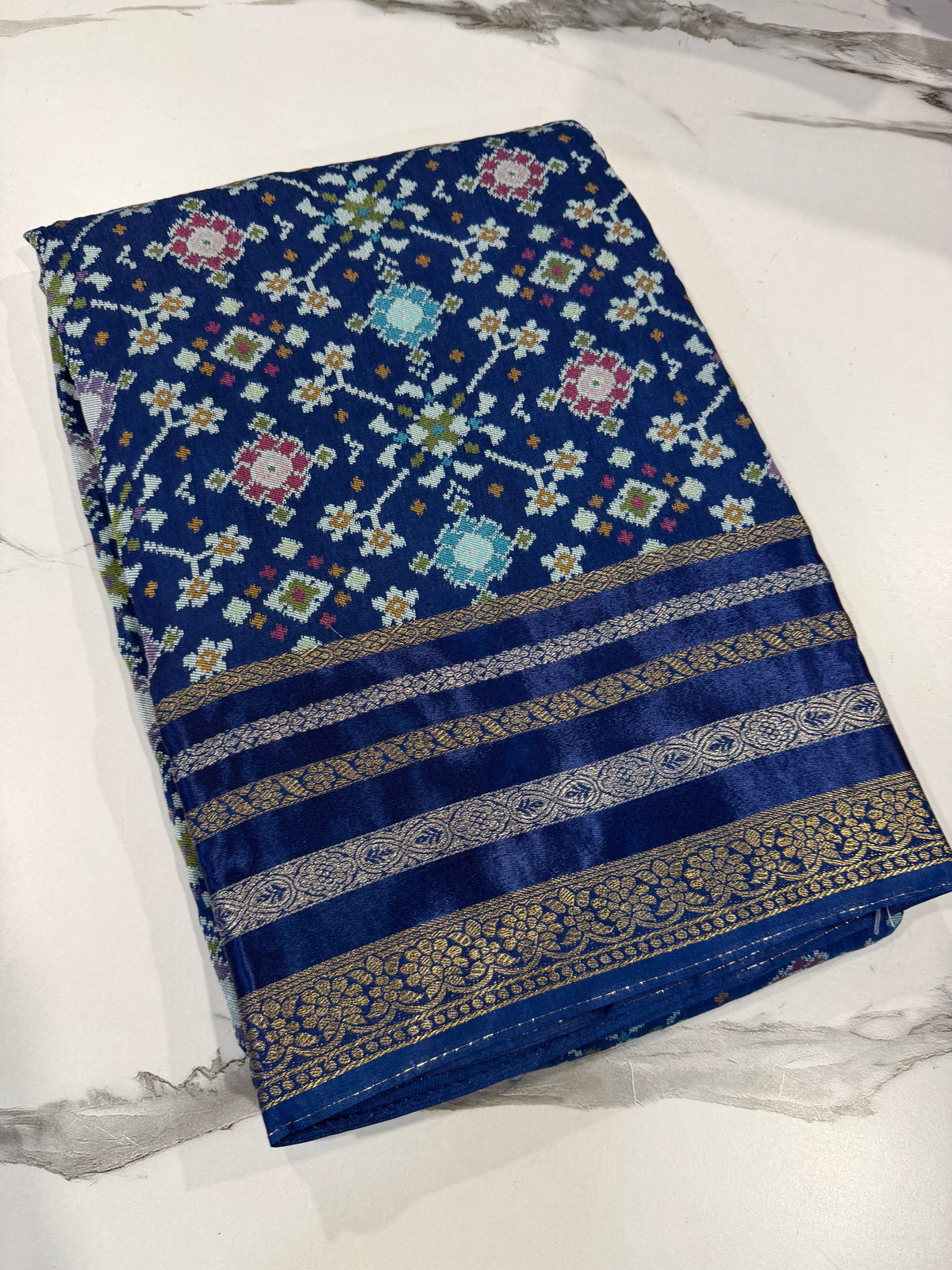 PT-A6 Naviblue  Patola saree