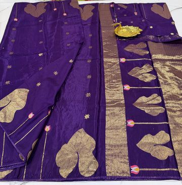 HL-2650 violet Ho crepe saree