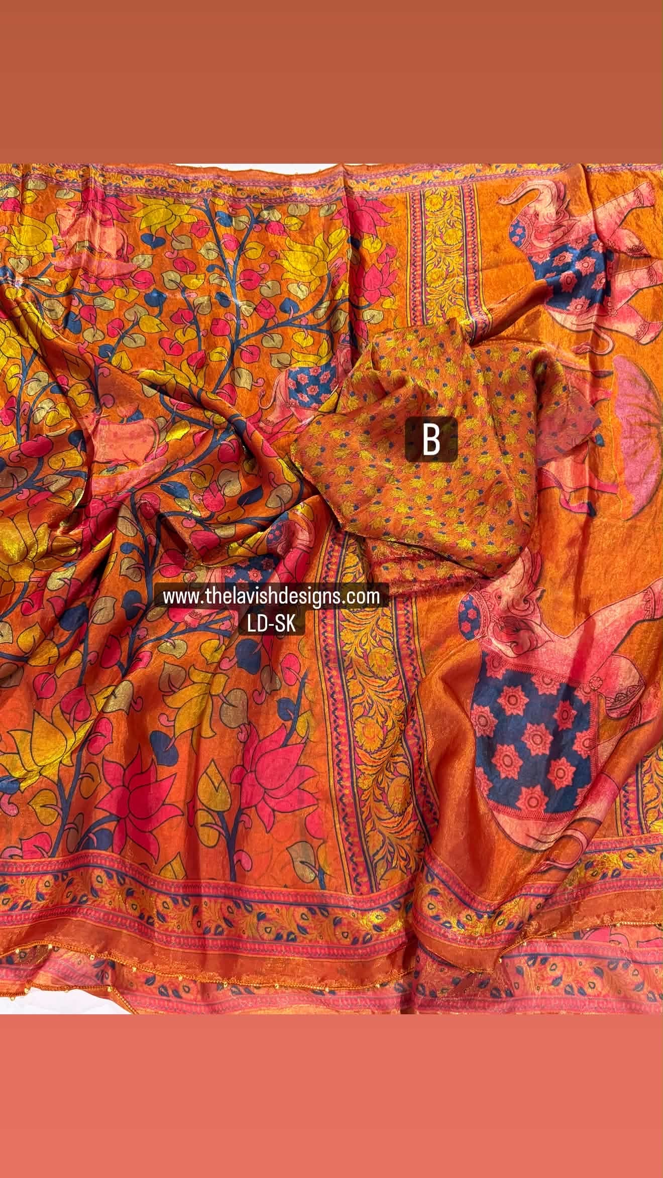 Fusion Kalamkari LD-SK Rust orange