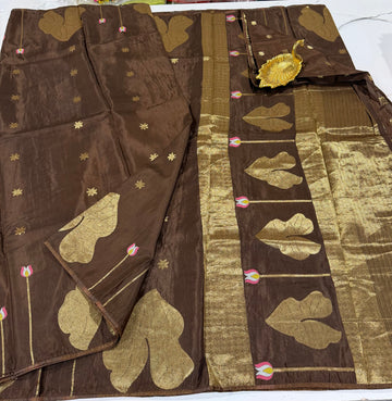 HL-2650 Brown Ho crepe saree