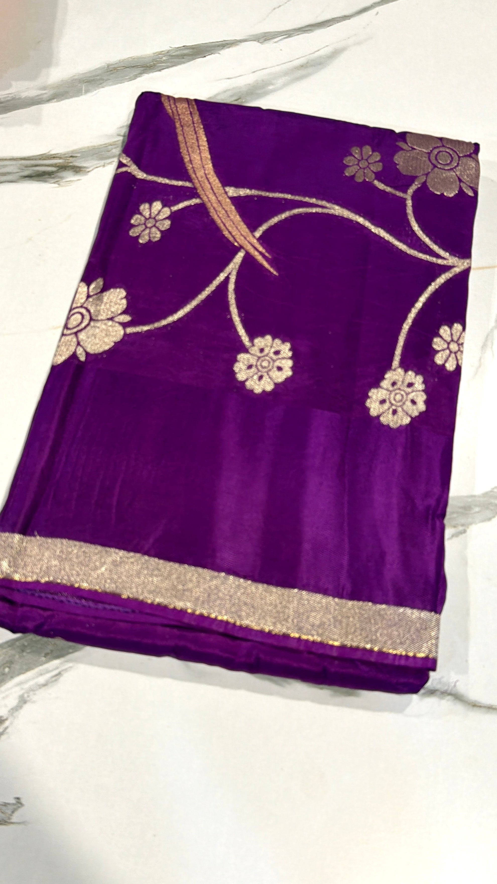CP-42 violet colour Paithani crep saree (Copy)