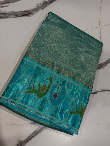 KT-5 sky blue colour kanchi tissue saree