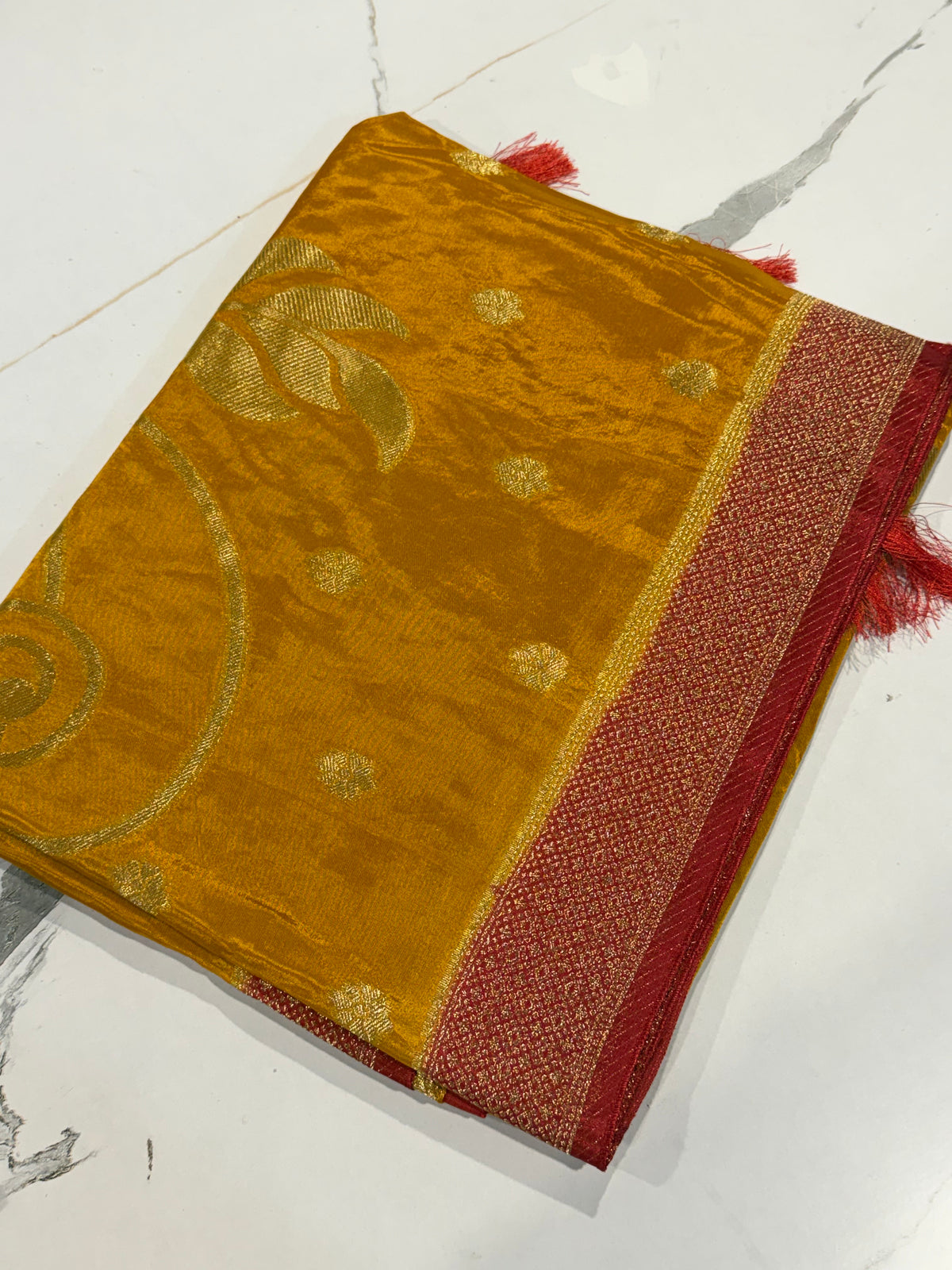 HS-2650 Mustered HO crepe sarees