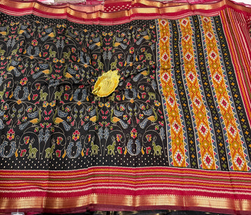 Black saree Mashru mangalagiri