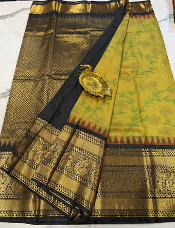 GP-3100 green Pochampally prints saree