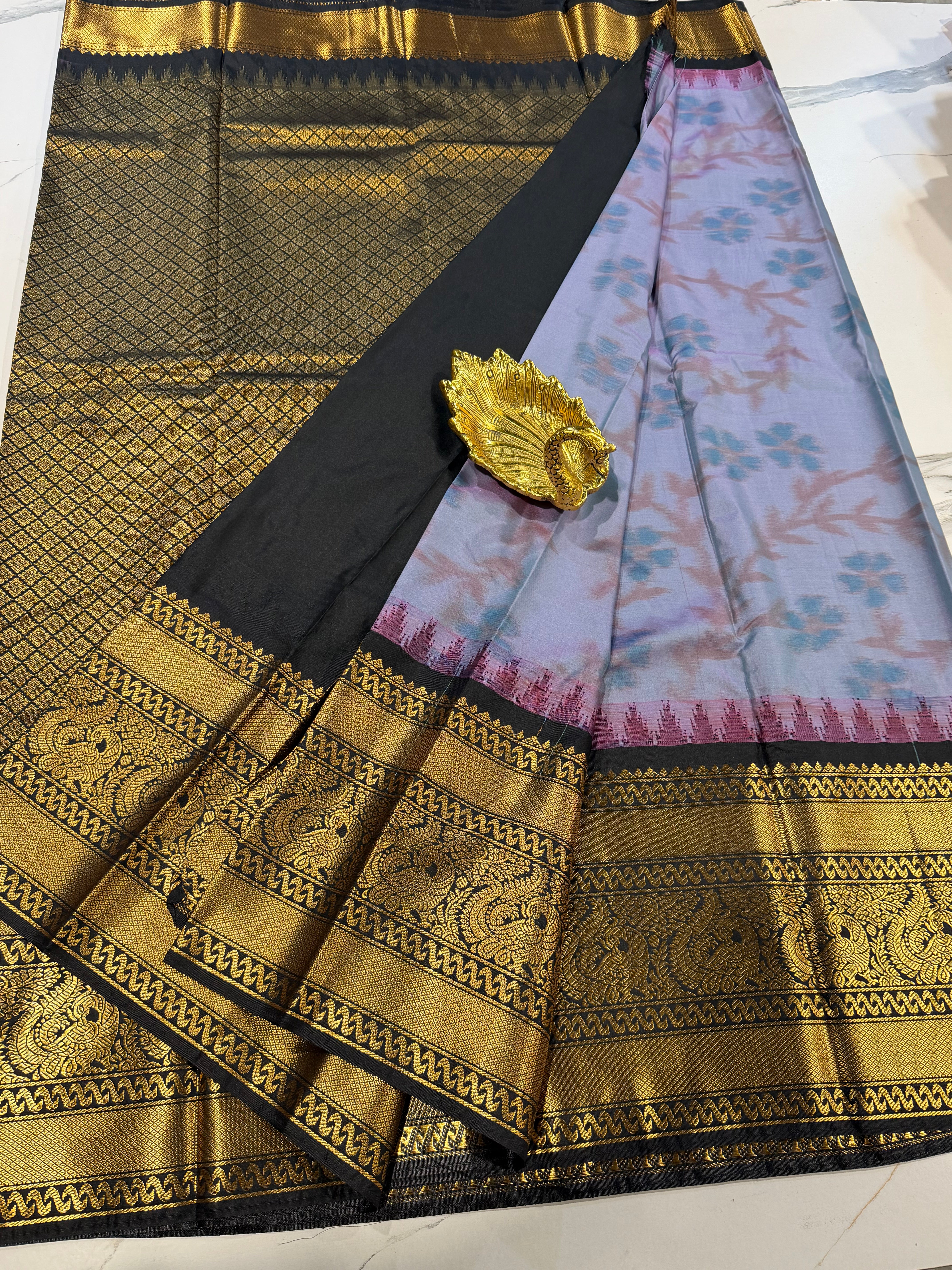 GP-3100 Lavender Pochampally prints saree