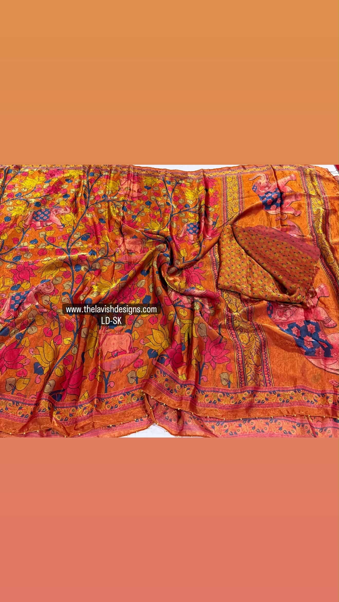 Fusion Kalamkari LD-SK Rust orange