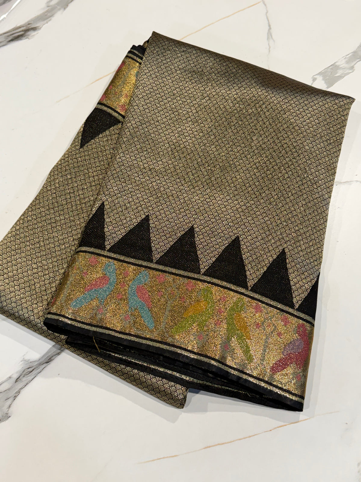 P-4900 Black Patola tissue saree