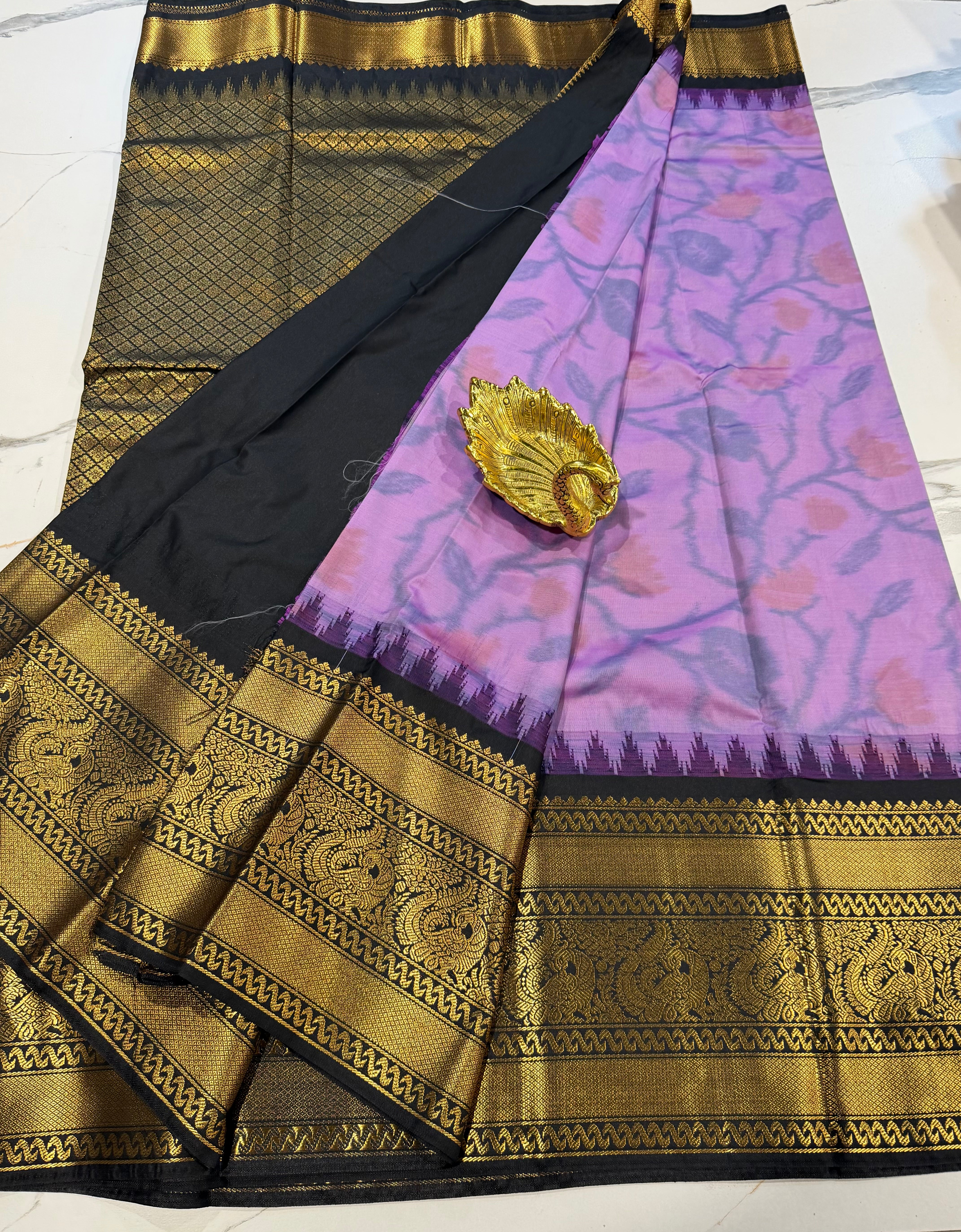 GP-3100 Lilac Pochampally prints saree