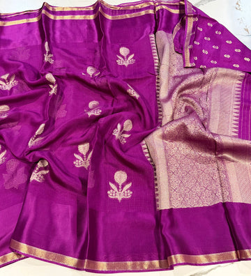 SF-35  purple Manipuri Kota silk