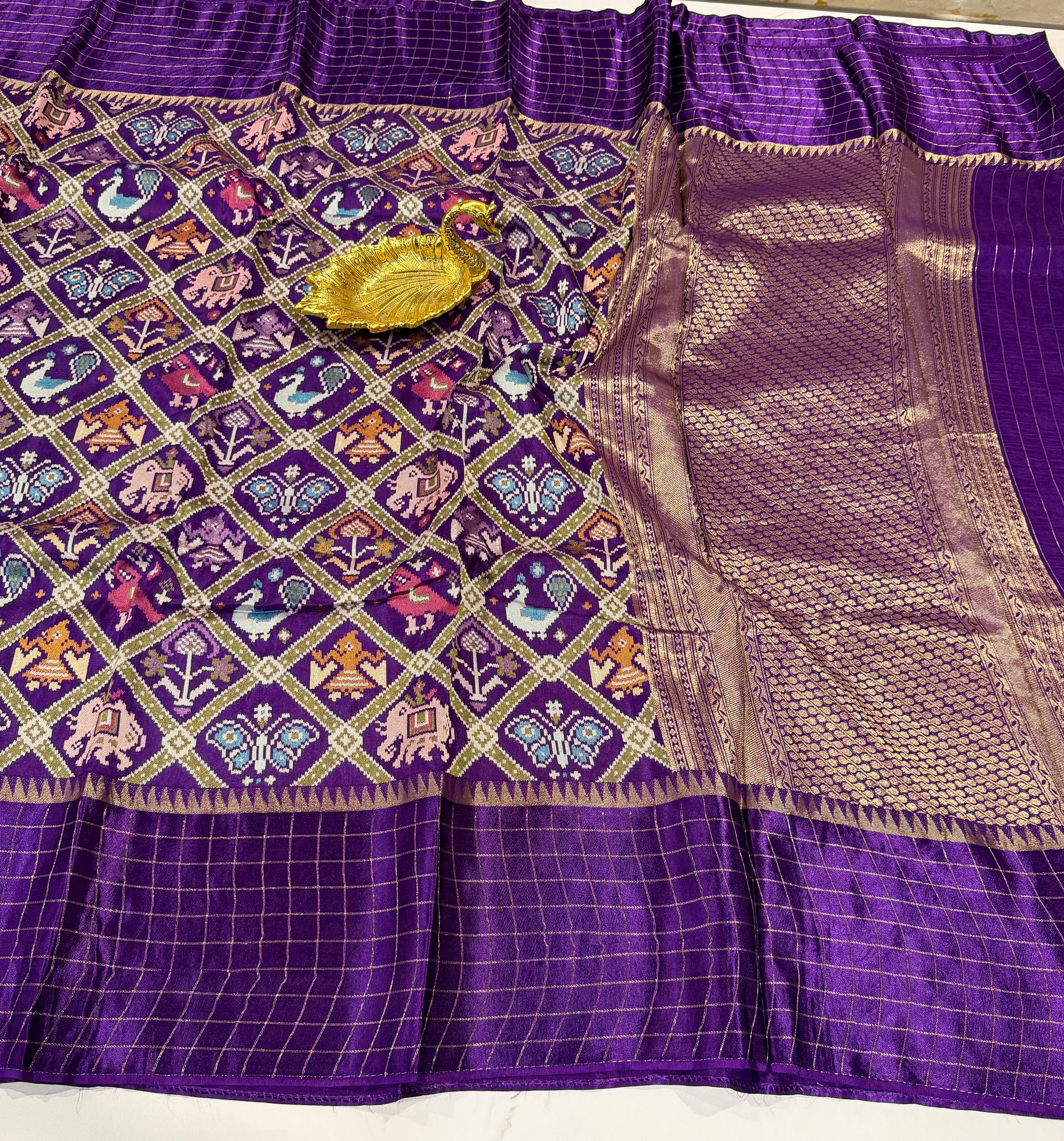 PT-A6 violet colour Patola saree