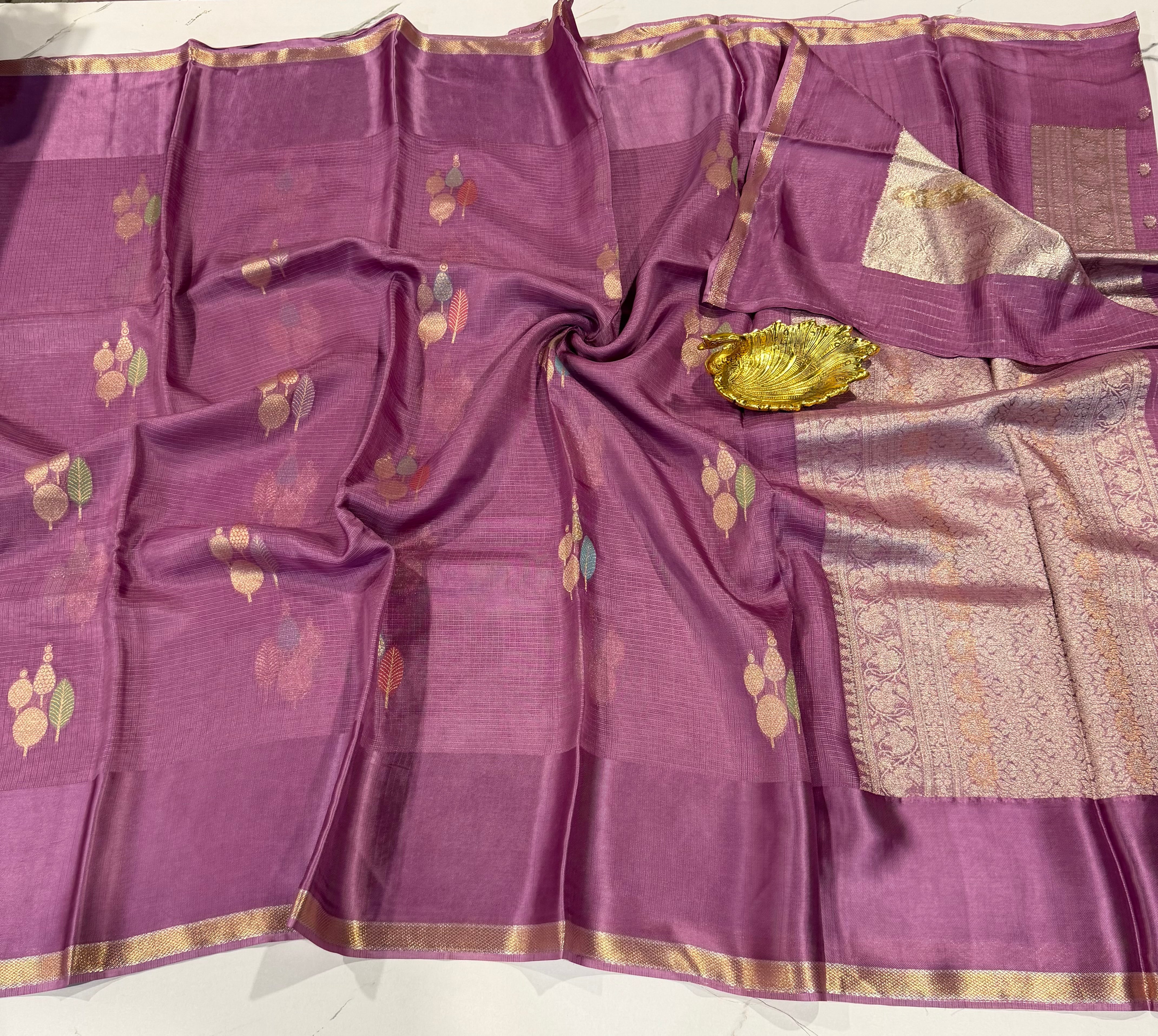 MKP-3500 mauve colour premium Manipuri Kota silk