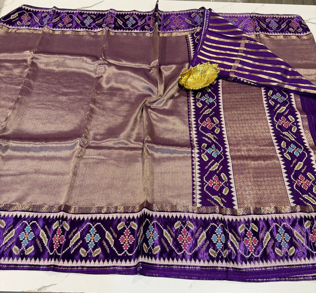 TP-51 violet colour kanchi tissue saree