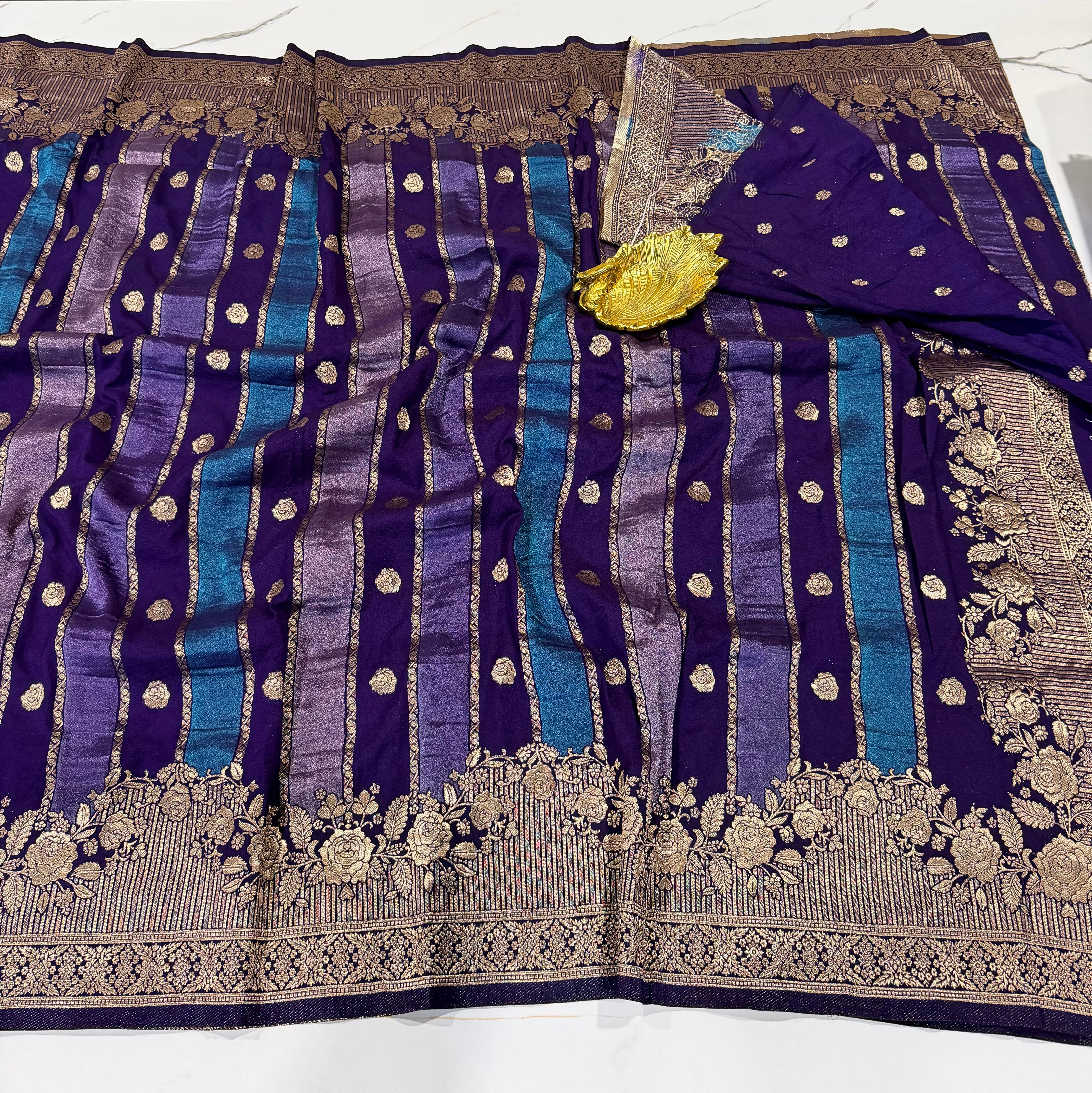 KR-1949 violet Rangkart kaddi georgette saree