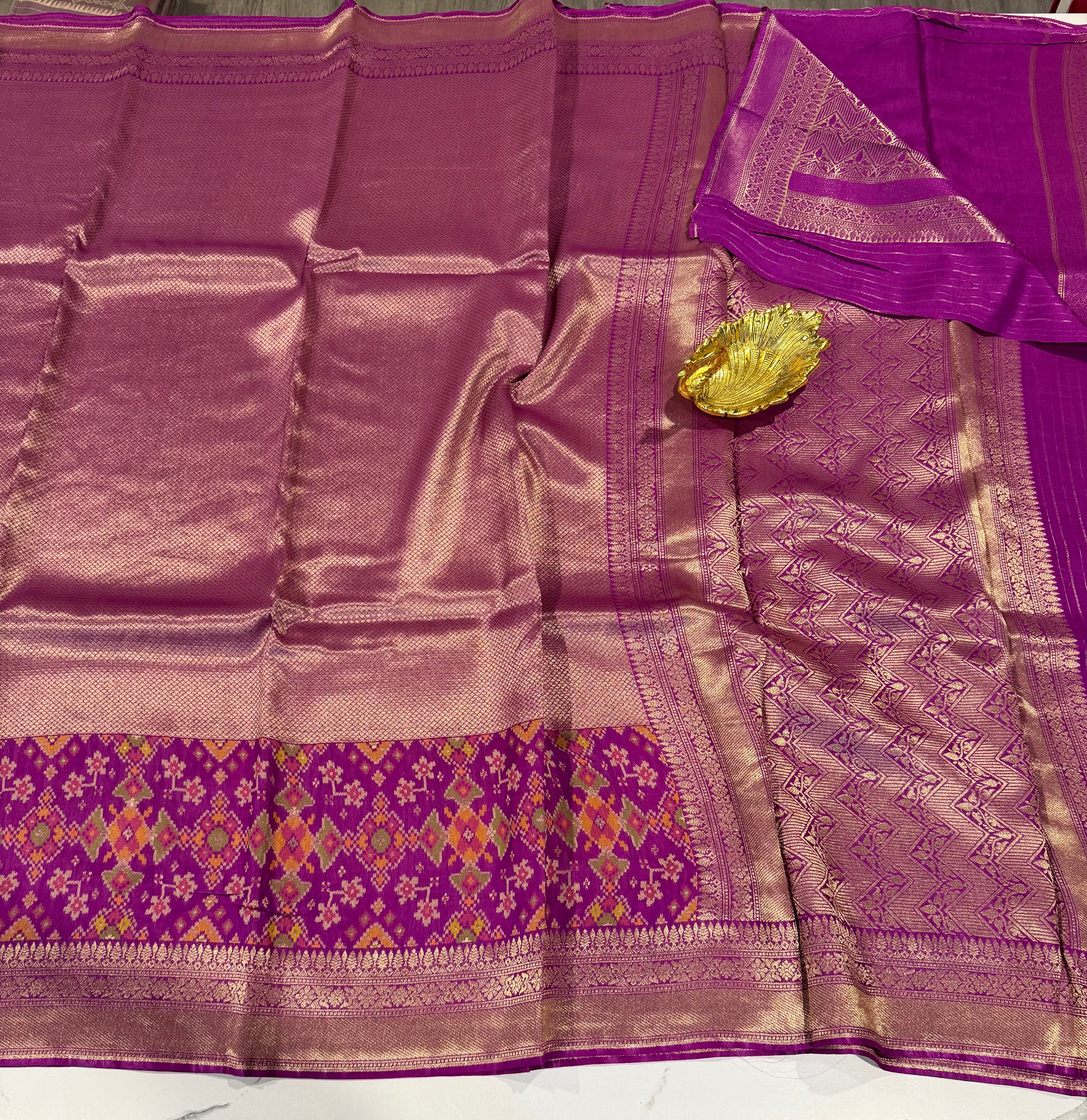 P-5400 purple colour tissue Patola saree
