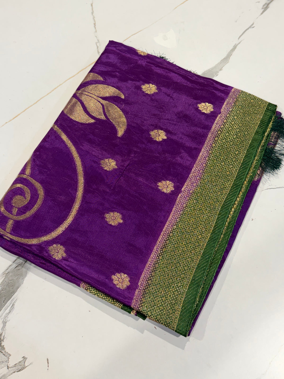 HS-2650 violet HO crepe saree