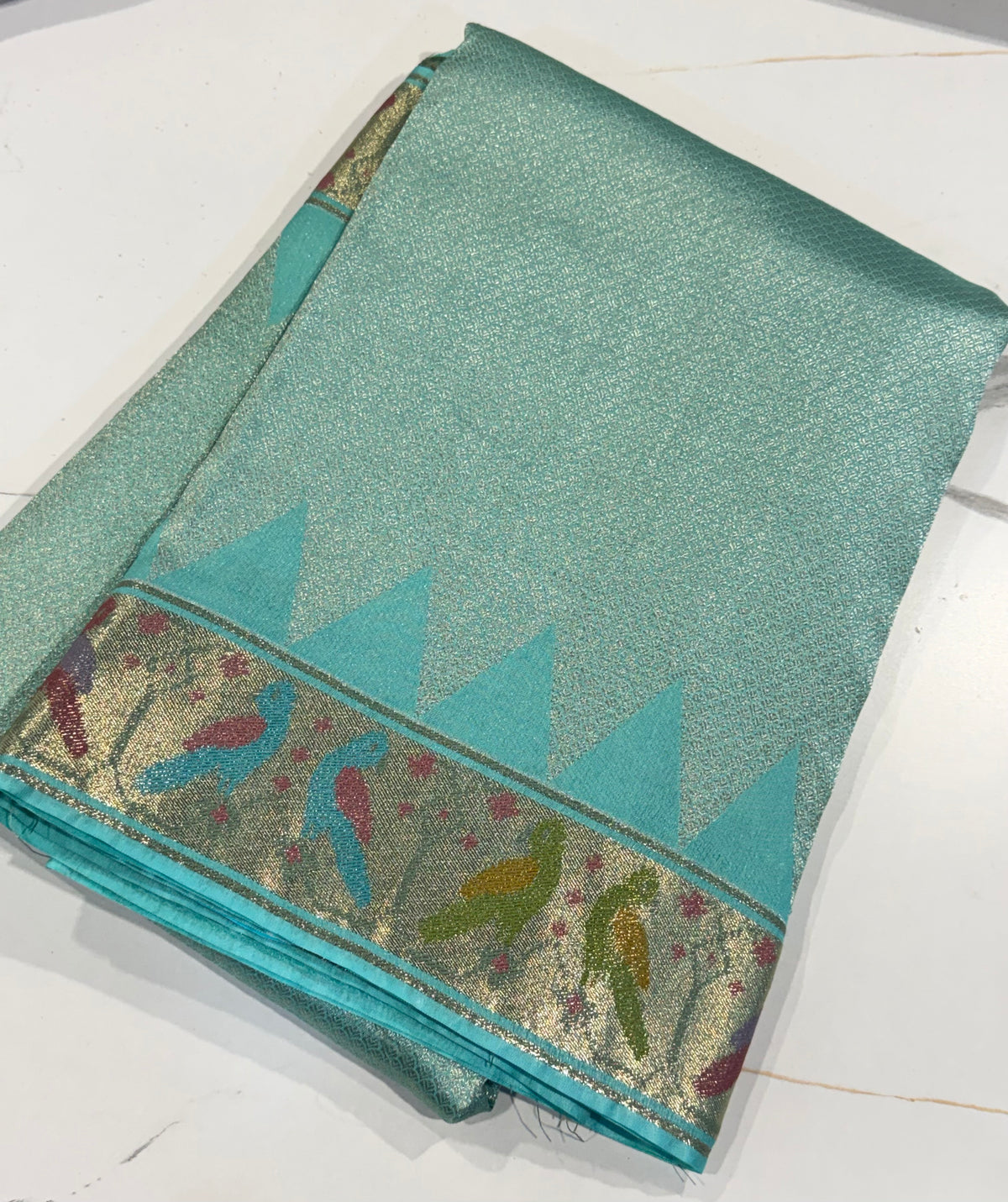 P-4900 skyblue Patola tissue saree