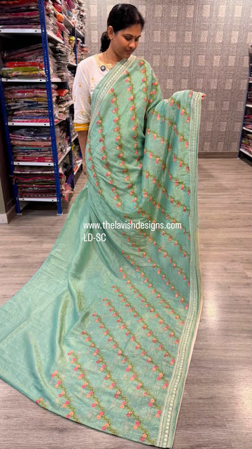 LD-SC seegreen sarees