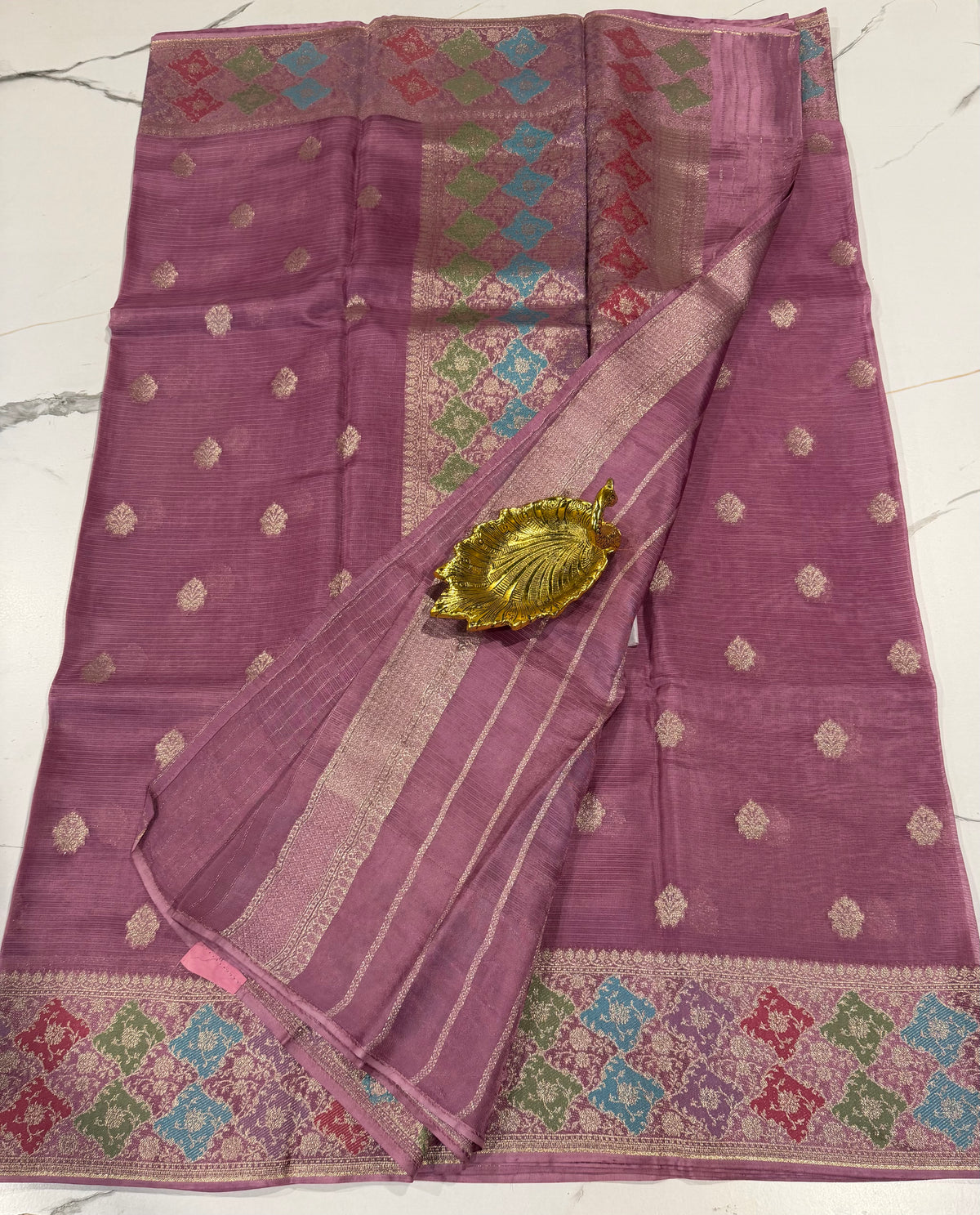 RM-4800 Mauvu saree jamdani  Manipuri Rangkart Kota silk