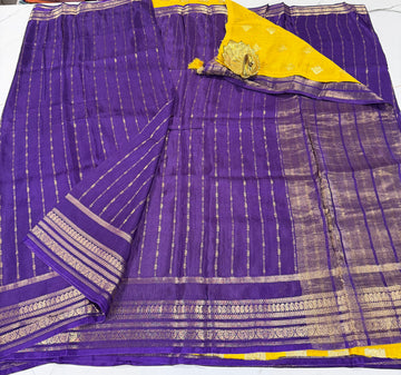 MB-2500 violet Benny crepe saree