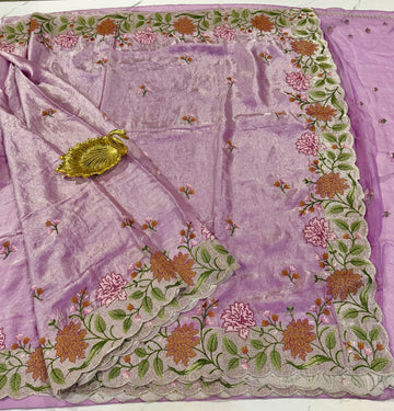 LD-S2750 satin space silk Pettit work Lavender