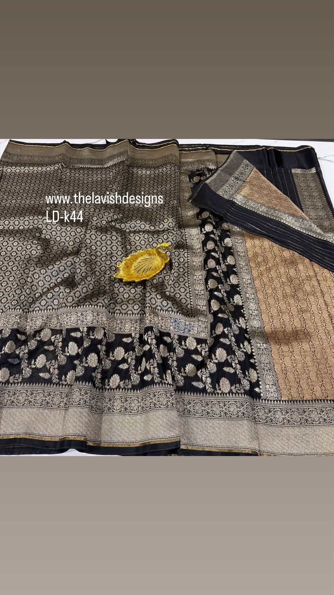 LD-k44 kanchi kora black saree