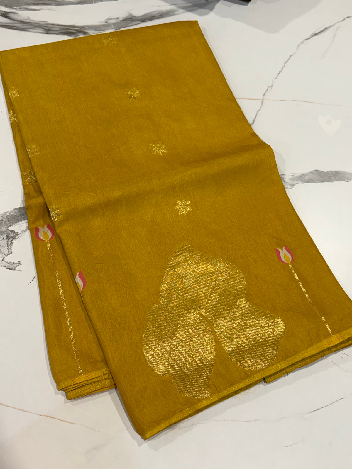 HL-2650 Mustured Ho crepe saree