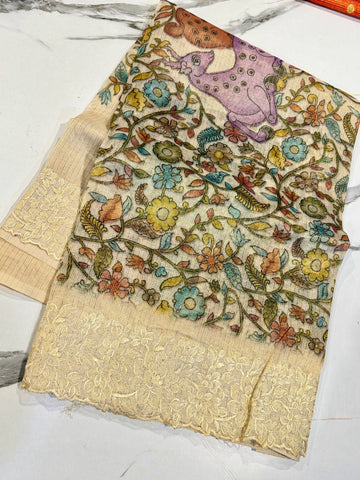 ZK-1550 Fusion Zari Kota saree