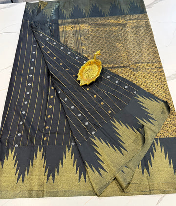 TT- 2899 Black temple Gadwal saree