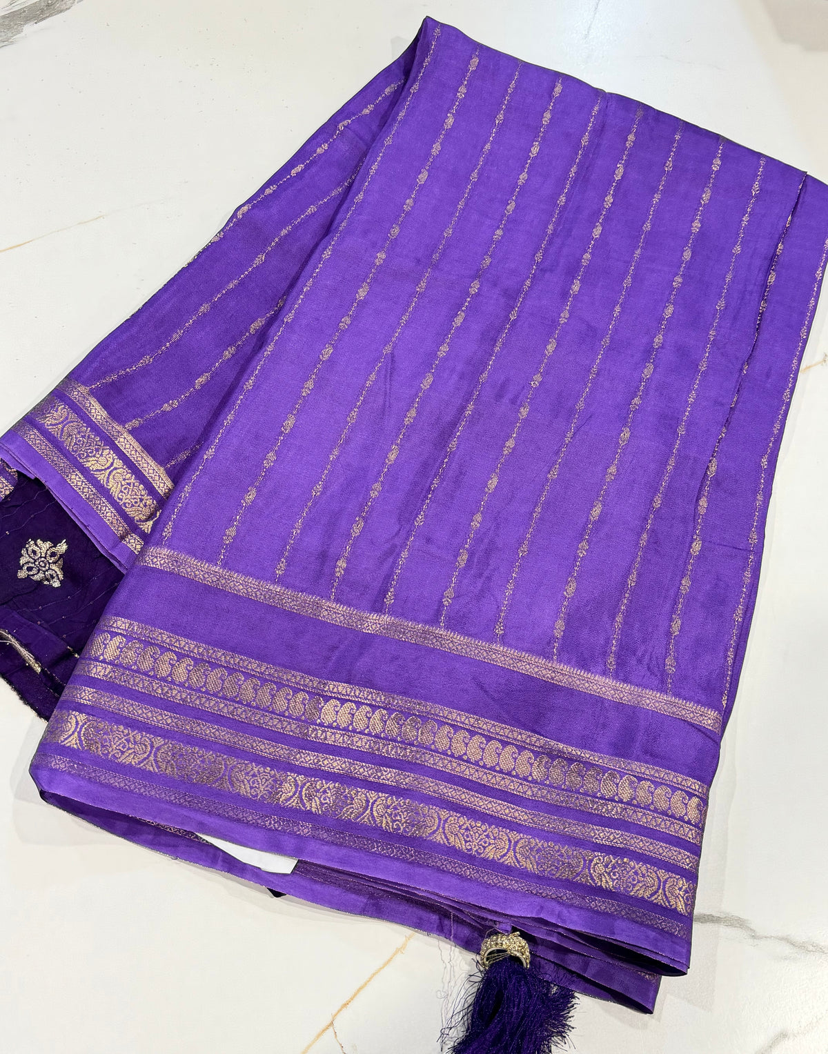 MB-2500 Lavender Benny crepe saree