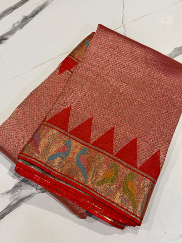 P-4900 Red Patola tissue saree