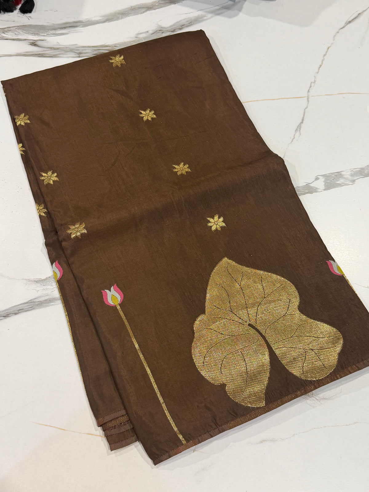 HL-2650 Brown Ho crepe saree