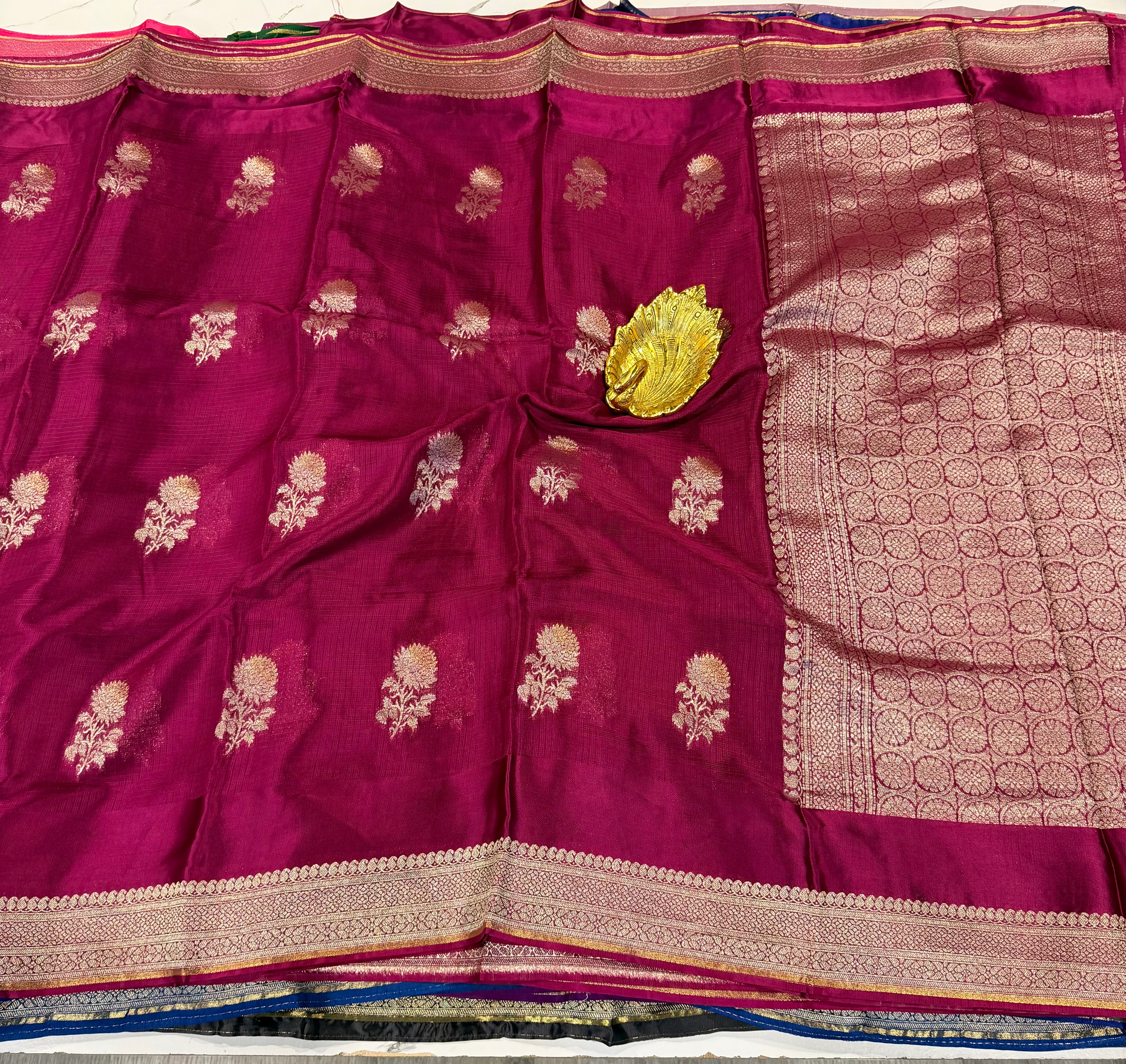 LD-M4k
Dark pink colour Manipuri Kota silk saree