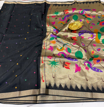 MJ-1250 Black Jamdani Narayanpet  saree