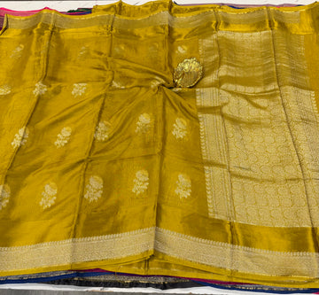 LD-M4k
Mustard yellow colour Manipuri Kota silk saree