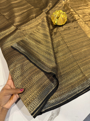 AR-5100 Black colour kanchi tissue saree
