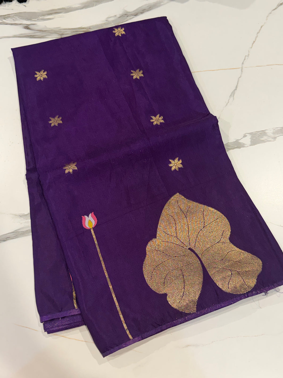 HL-2650 violet Ho crepe saree