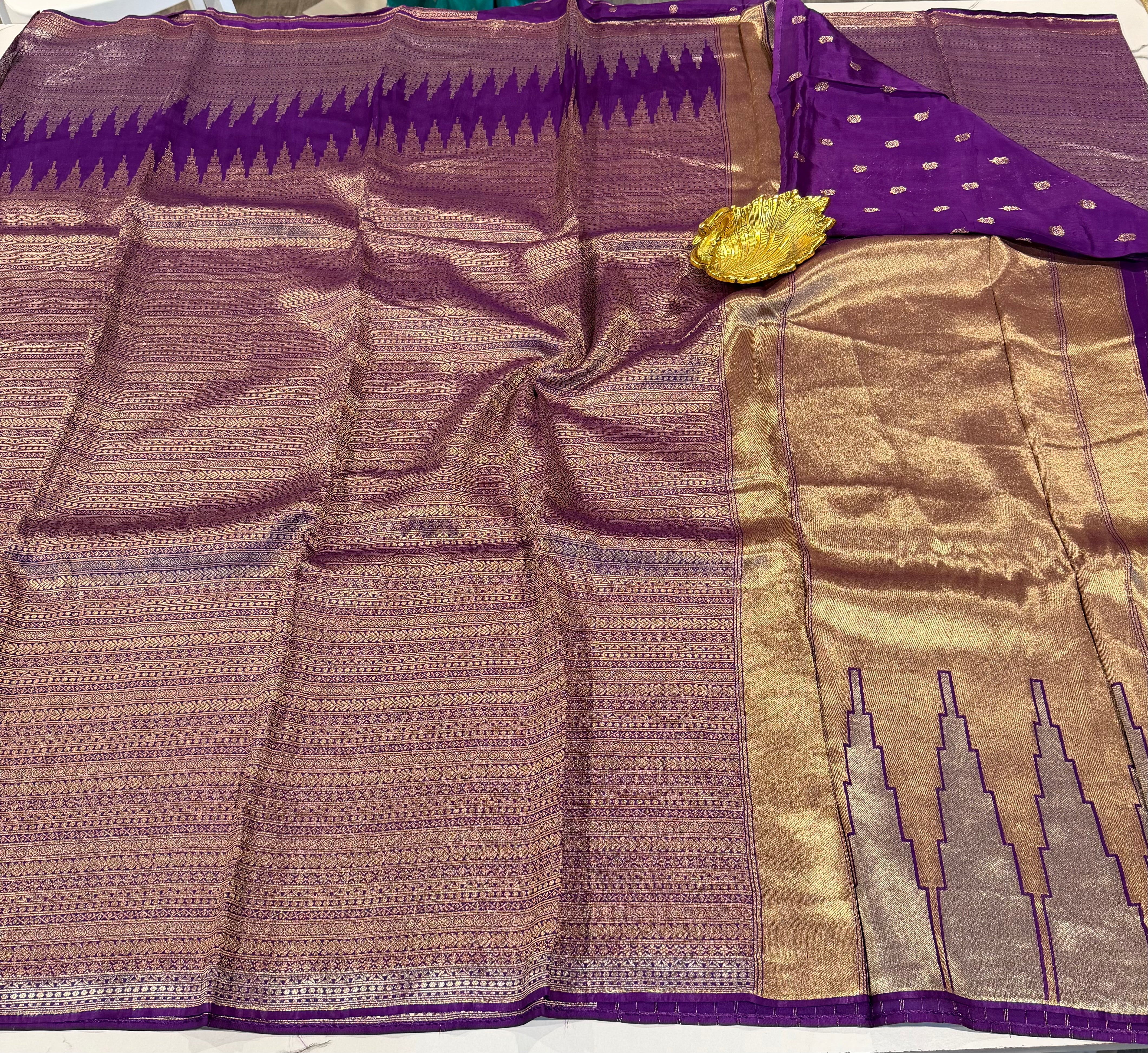 AR-5100 violet colour kanchi tissue saree