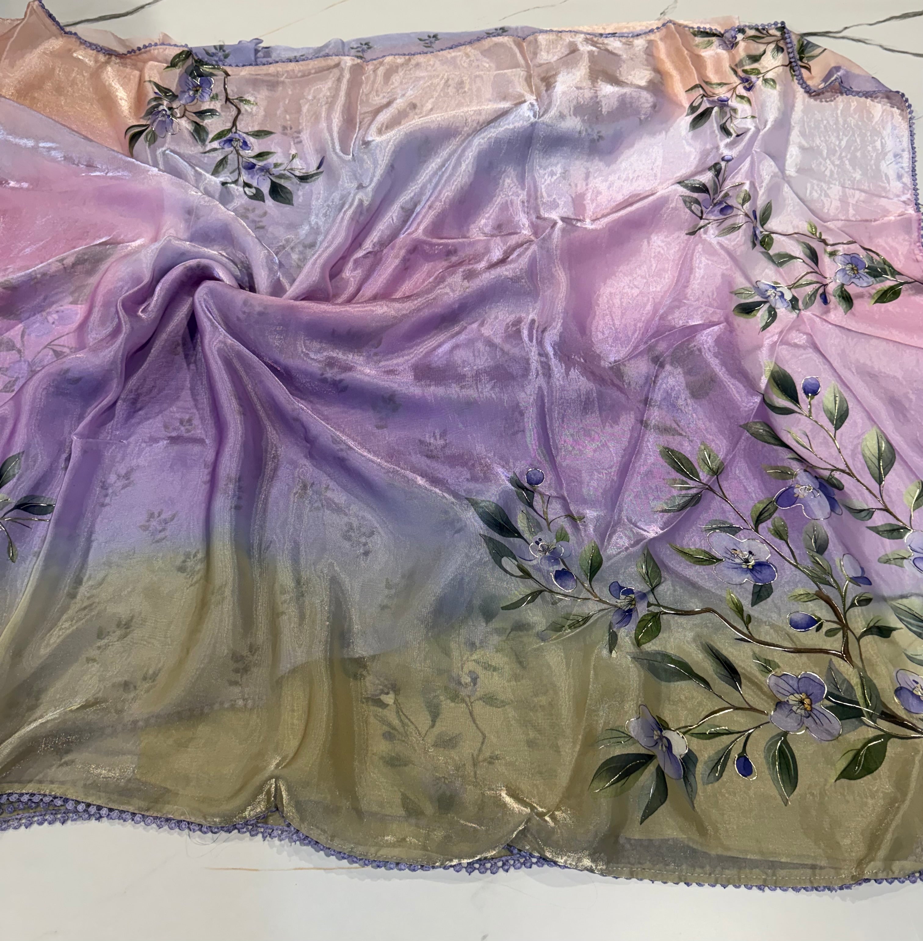 Ms-4D Multi colour space silk saree