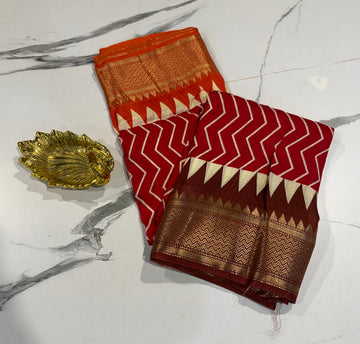 LD-2650 Ganga Jamuna saree maroon colour