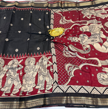Black colour saree Mashru mangalagiri