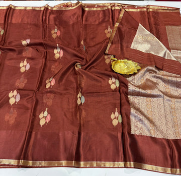 MKP-3500 brown colour premium Manipuri Kota silk