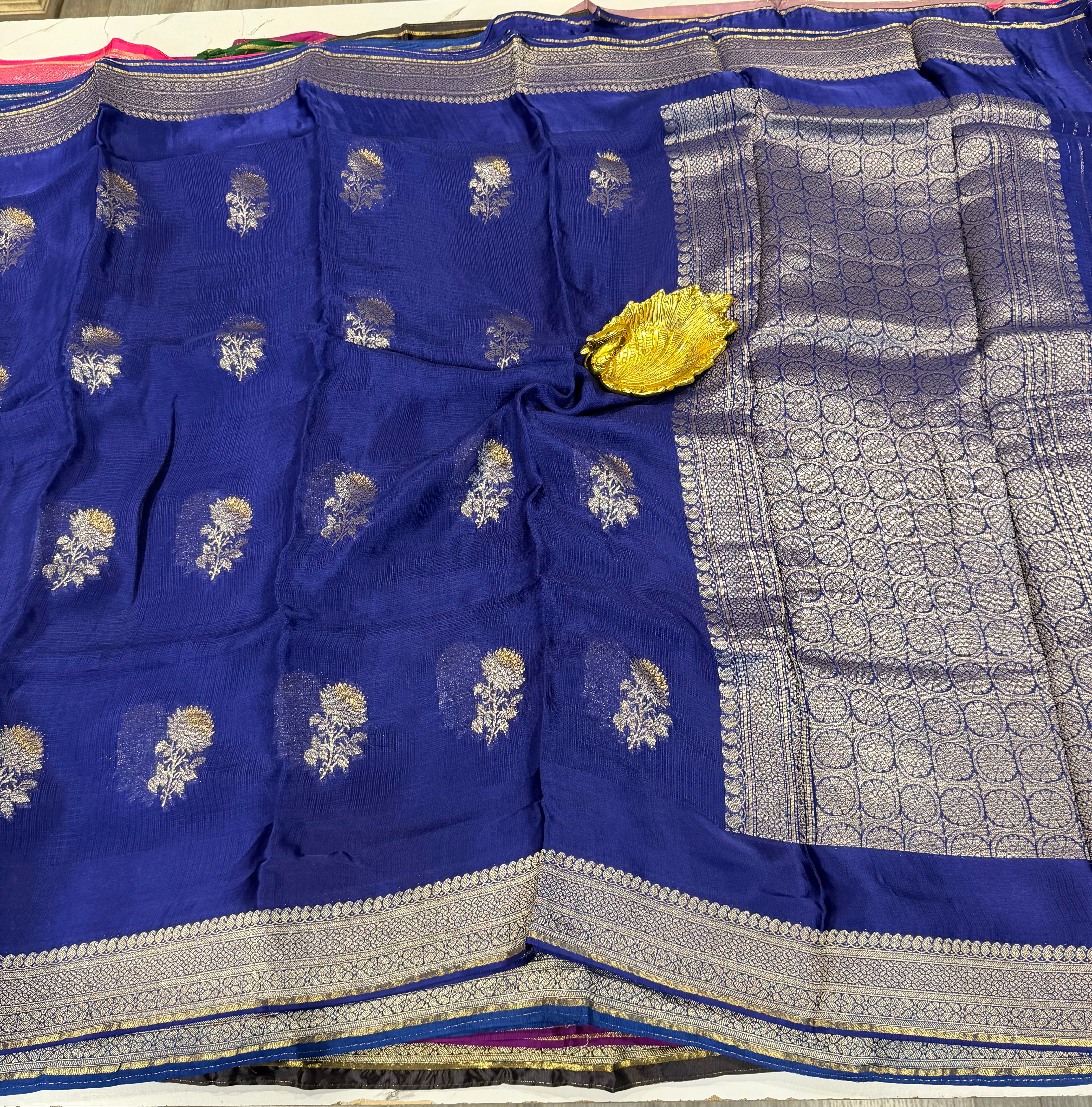 LD-M4k
Dark blue colour Manipuri Kota silk saree