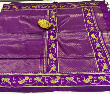 KP2299 kanchi tissue Paithani sarees violet colour saree