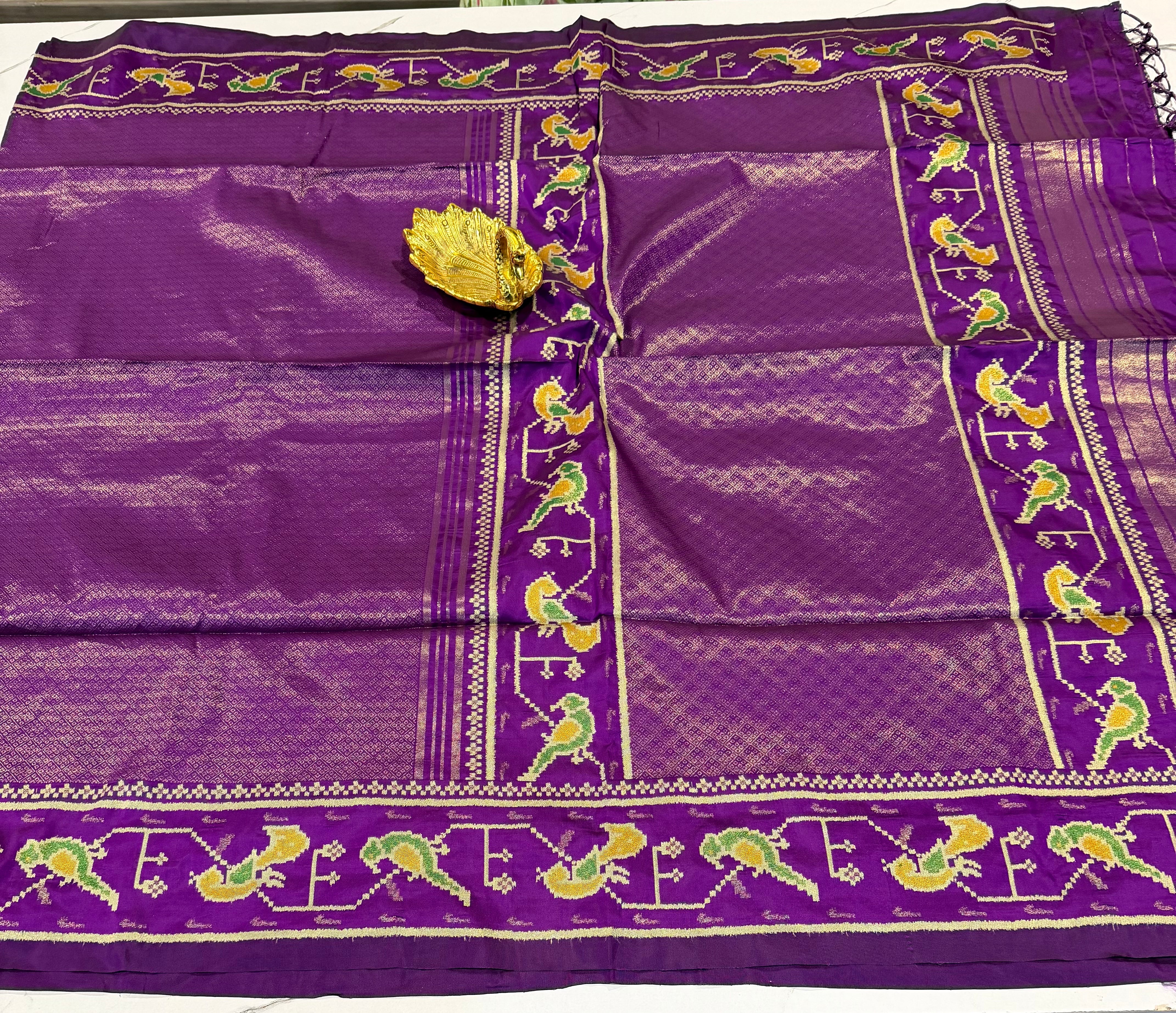 KP2299 kanchi tissue Paithani sarees violet colour saree